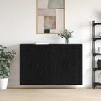 vidaXL Wandgemonteerde Kasten 2 pcs Zwart eiken 69.5 x 34 x, Huis en Inrichting, Kasten | Buffetkasten, Minder dan 50 cm, Verzenden