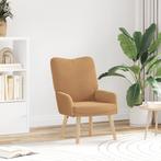 vidaXL Relaxstoel krullende wolachtige stof beige, Huis en Inrichting, Fauteuils, Verzenden, Nieuw