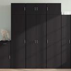 vidaXL Opbergkast 70x42,5x225 cm bewerkt hout zwart, Huis en Inrichting, Minder dan 50 cm, Nieuw, Overige houtsoorten, 50 tot 75 cm