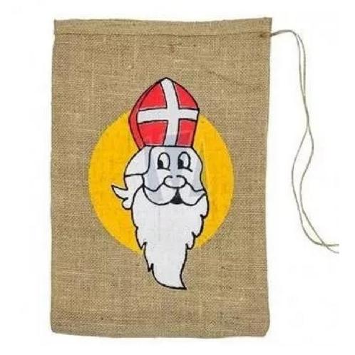 Jute Zak Sinterklaas 30x40cm, Hobby en Vrije tijd, Taarten en Cupcakes maken, Nieuw, Verzenden