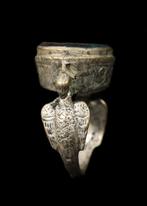 Islamitische Ottomaanse/Bedoeïnenstijl zilveren metaal Ring, Antiek en Kunst