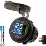 ProRide 12V USB Stopcontact Inbouw met Voltmeter/Ampèremeter, Verzenden, Nieuw