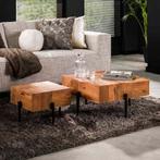 *WOONWINKEL* Salontafel Set Vierkant Acaciahout, Huis en Inrichting, Tafels | Salontafels, Verzenden, Nieuw