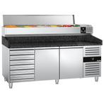 GGM Gastro | Pizza koelwerkbank PREMIUM - 2000x800mm - met 2, Verzenden, Nieuw in verpakking