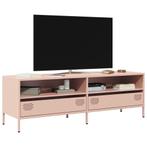 vidaXL Tv-meubel 135x39x43,5 cm koudgewalst staal roze, Huis en Inrichting, Minder dan 50 cm, Verzenden, Nieuw, Minder dan 100 cm