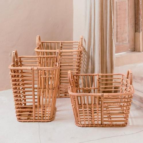 Wasmand | Plantenmand | Opbergmand KUPANG gemaakt van rotan, Huis en Inrichting, Woonaccessoires | Wanddecoraties, Nieuw, Verzenden