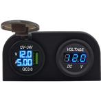 ProRide 12V USB Autolader Opbouw met Voltmeter/Ampèremeter -, Verzenden, Nieuw