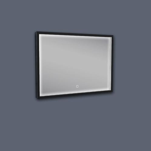 Badkamerspiegel BWS Miami LED Verlichting Mat Zwart 70x50 cm, Doe-het-zelf en Verbouw, Sanitair, Bad, Nieuw, Ophalen of Verzenden