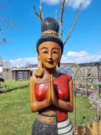 Beeld, XL - Welcome Lady - Hand-Carved - 181 cm - Hout, Antiek en Kunst