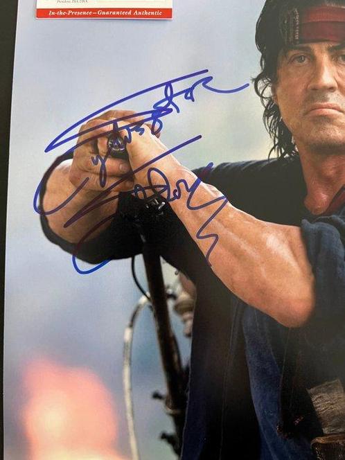 John Rambo - Sylvester Stallone - Signed in Person - with, Verzamelen, Film en Tv