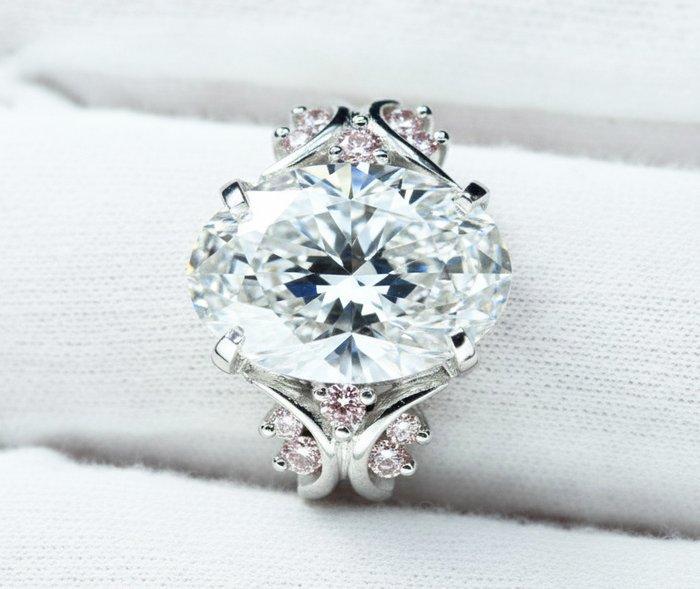 Verlovingsring Platina - 7.44ct. tw. Diamant (Lab-grown) -, Sieraden, Tassen en Uiterlijk, Antieke sieraden