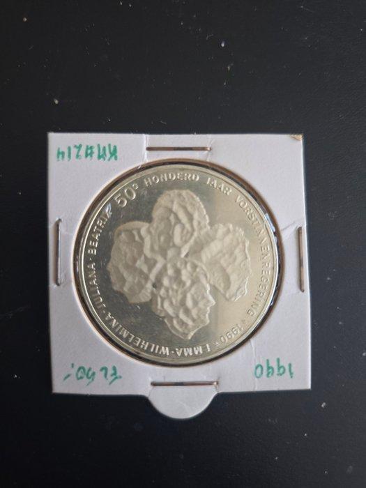 Nederland. Beatrix. 50 Gulden 1990 (Zonder minimumprijs), Postzegels en Munten, Munten | Nederland