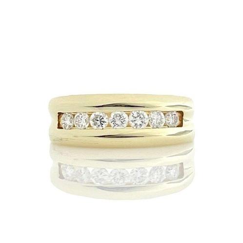 Ring - 14 karaat Geel goud - 0.50ct. tw. - Diamant -, Sieraden, Tassen en Uiterlijk, Ringen