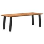 vidaXL Eettafel rechthoekig 220x90x74 cm massief eikenhout, Huis en Inrichting, Tafels | Eettafels, Verzenden, Nieuw