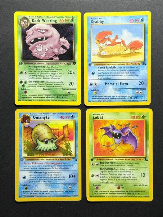 Pokémon - 4 Card - Weezing, Krabby, Zubat, Omanyte Holo,, Hobby en Vrije tijd, Verzamelkaartspellen | Pokémon