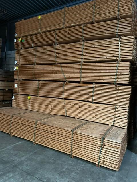 zweeds rabat 5 meter 19.5 breed prijs € 2,50 per meter, Doe-het-zelf en Verbouw, Hout en Planken, Overige houtsoorten, 300 cm of meer