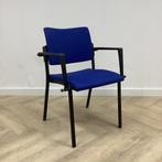 Tweedehands Beta Be19 vergaderstoel / zaalstoel, blauw -, Huis en Inrichting, Stoelen, Gebruikt, Zwart, Ophalen of Verzenden, Eén