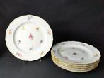 Meissen - Fiori sparsi dipinto a mano - 6 piatti (D.24.5cm), Antiek en Kunst