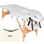 2 zone massagetafel Freddi 5cm matras + tas - wit, Nieuw, Verzenden