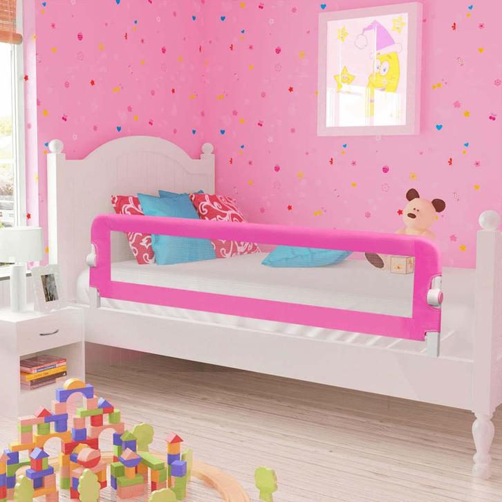 vidaXL Kinderbedhekjes 2 st 150x42 cm roze, Kinderen en Baby's, Traphekjes, Nieuw, Verzenden