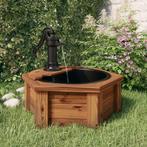 vidaXL Waterfontein met pomp 57x57x53 cm massief vurenhout, Tuin en Terras, Waterpartijen en Fonteinen, Verzenden, Nieuw