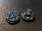 Kelten Sènons: 2 Potin à la tête “d’indien” //cheval stylisé