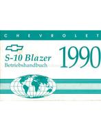 1990 CHEVROLET S-10 BLAZER INSTRUCTIEBOEKJE DUITS, Auto diversen