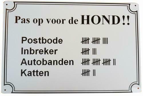 Pas op voor de hond reclamebord, Verzamelen, Merken en Reclamevoorwerpen, Nieuw, Verzenden