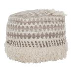 *WOONWINKEL* Must Living Aura Vierkante Poef Beige Wol, Verzenden, Nieuw, Stof