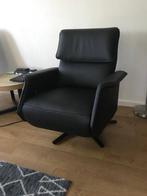 Leren Relaxfauteuil - Zwart Leer, Huis en Inrichting, Fauteuils, Nieuw, Leer, Ophalen of Verzenden, 75 tot 100 cm