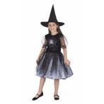Halloween kinder verkleedkleding heks met spin - Heksen kl.., Kinderen en Baby's, Ophalen of Verzenden, Nieuw