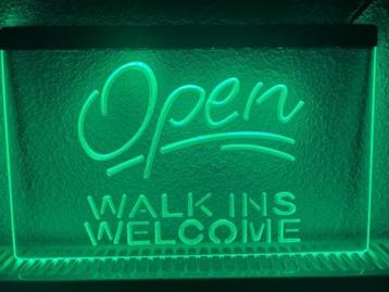 Walk-in welkom neon bord lamp LED verlichting reclame lichtb beschikbaar voor biedingen