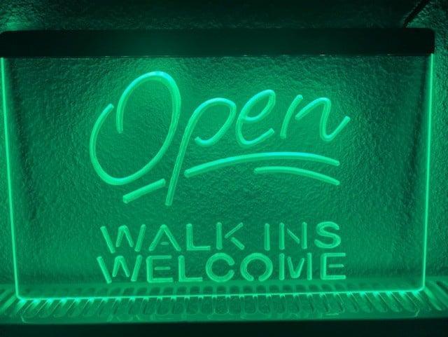Walk-in welkom neon bord lamp LED verlichting reclame lichtb, Zakelijke goederen, Horeca | Meubilair en Inrichting, Verzenden
