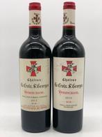 Dual vintage lot 2 x 75cl Chateau St.Croix St.Georges 201..., Ophalen of Verzenden, Nieuw, Frankrijk, Rode wijn