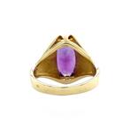 Gouden ring met amethist 14 krt, Ophalen of Verzenden, Nieuw