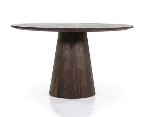 Eettafel Aron Rond  130 - Bruin | Eleonora, Huis en Inrichting, Tafels | Eettafels, Nieuw, Ophalen of Verzenden
