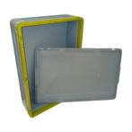 Stapelbak met Deksel 600×400×145 mm, Grijs/Groen PP, Nieuw -, Ophalen of Verzenden