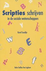 Scripties schrijven in de sociale wetenschappen, Boeken, Studieboeken en Cursussen, Gelezen, Karel Soudijn, Verzenden