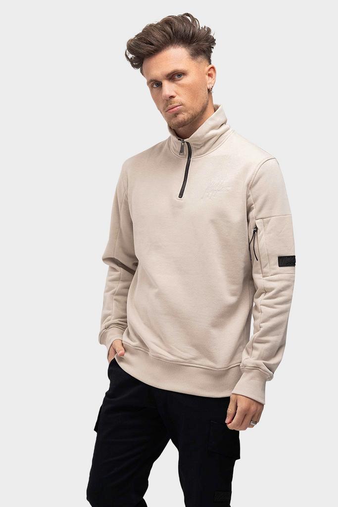 Malelions Pocket Quarter Zip Sweater Heren Grijs Truien en