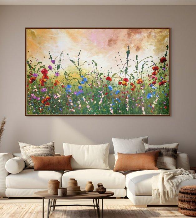 Irina Morisch - a warm hug nr.7- XXL floral artwork-, Antiek en Kunst, Kunst | Schilderijen | Modern