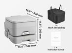 Draagbaar Campingtoilet met Drukspoeling en Lekvrij, Verzenden, Nieuw