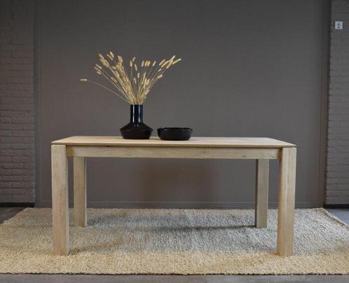Eettafel Viggo uitschuifbaar eiken 160-210 cm - Naturel |, Huis en Inrichting, Tafels | Eettafels, Nieuw, Ophalen of Verzenden