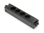 Bachmann Tredebasis 4x 230V RA GST In/Uit Zwart (Europese, Doe-het-zelf en Verbouw, Elektra en Kabels, Verzenden, Nieuw, Overige typen
