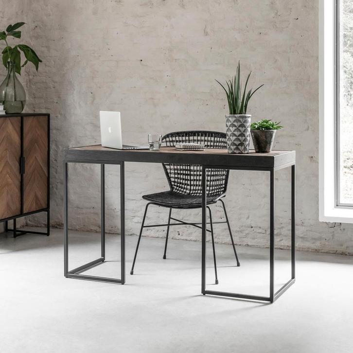 *WOONWINKEL* DTP Home Criss Cross Visgraat Bureau Met Zwart, Huis en Inrichting, Bureaus, Nieuw, Verzenden