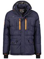 Warme Winterjas Basilboli Met Capuchon Blauw Geographical, Kleding | Heren, Jassen | Winter, Nieuw, Blauw, Verzenden