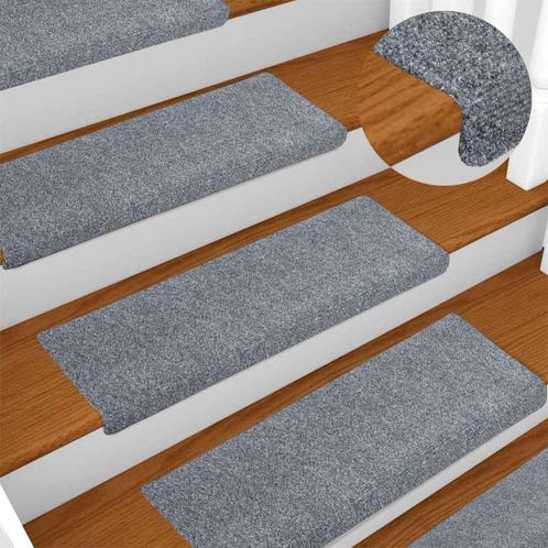 vidaXL Trapmatten zelfklevend 30 st 65x21x4 cm lichtgrijs, Doe-het-zelf en Verbouw, Ladders en Trappen, Nieuw, Verzenden