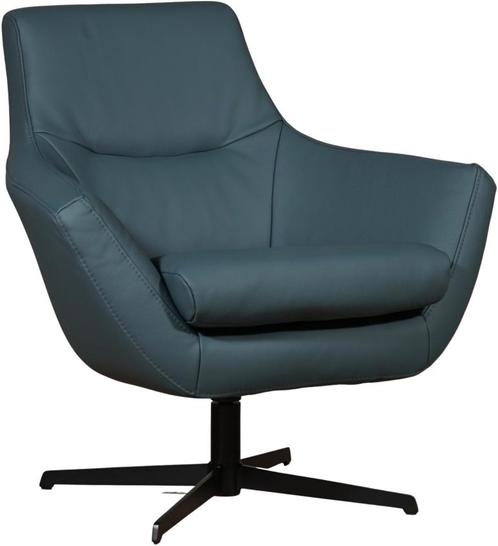 Leren draaifauteuil - Echt leer, Modern, Comfortabel en kies, Huis en Inrichting, Fauteuils, 75 tot 100 cm, 75 tot 100 cm, Nieuw