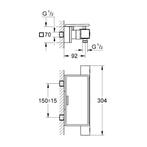 Cube Douchekraan Thermostatisch Met Koppelingen Met Tray, Doe-het-zelf en Verbouw, Sanitair, Ophalen of Verzenden, Nieuw