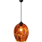 LED Hanglamp - Meteorum XL - Ovaal - Koper Glas - E27, Huis en Inrichting, Lampen | Hanglampen, Nieuw, Glas, Ophalen of Verzenden