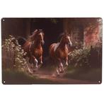 Metalen Plaatje - Paarden Galop Western Paints uit Stal - 20, Huis en Inrichting, Woonaccessoires | Tekstborden en Spreuken, Ophalen of Verzenden